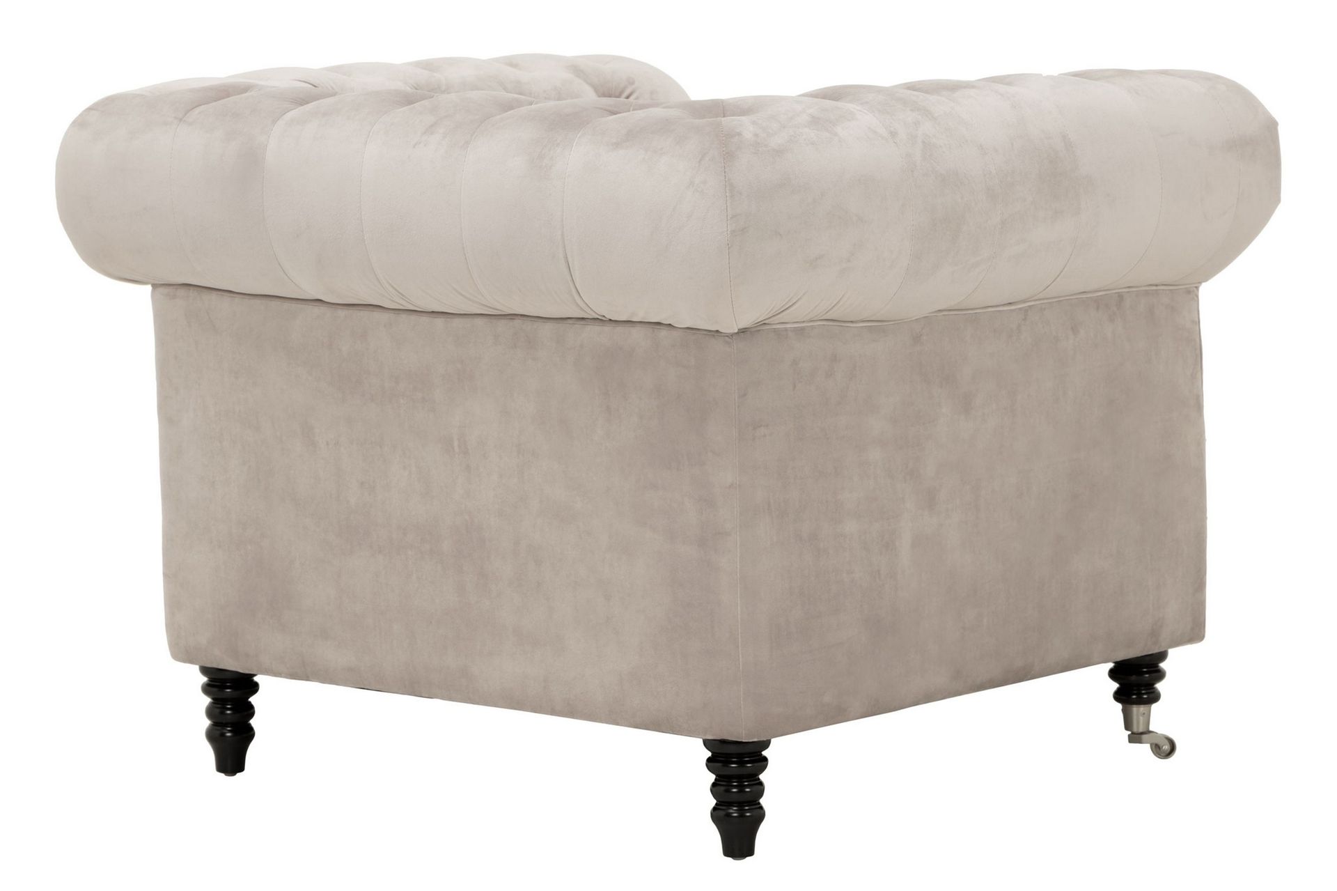 Chesterfield-Lux Lenestol Fløyel Sand - Møbler - Stoler & lenestoler - Lenestoler - Chesterfield lenestol