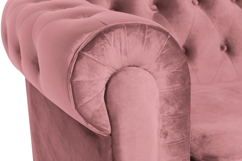 Chesterfield Lyx Lenestol - Rustrosa Fløyel - Møbler - Stoler & lenestoler - Lenestoler - Chesterfield lenestol