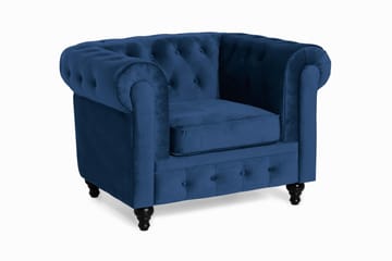 Chesterfield Lyx Stor behagelig dyp fløyelfotøyd – Fotøyd til stue