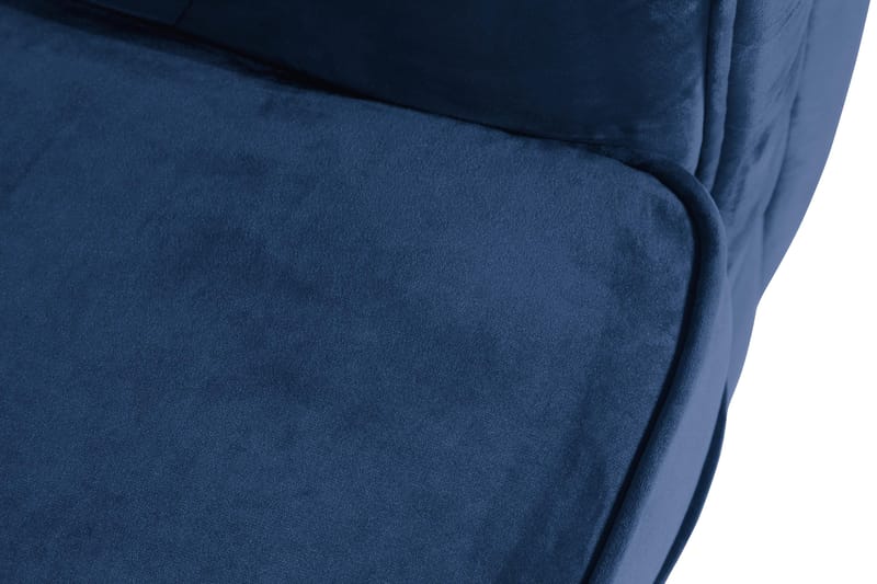Chesterfield Lyx Stor behagelig dyp fløyelfotøyd – Fotøyd til stue - Blå - Møbler - Stoler & lenestoler - Lenestoler - Chesterfield lenestol