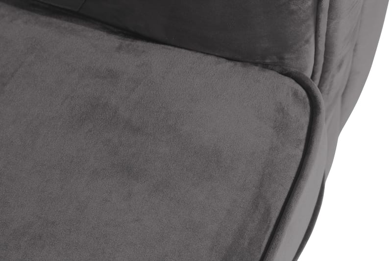 Chesterfield Lyx Stor behagelig dyp fløyelfotøyd – Fotøyd til stue - Mørkegrå Fløyel - Møbler - Stoler & lenestoler - Lenestoler - Chesterfield lenestol