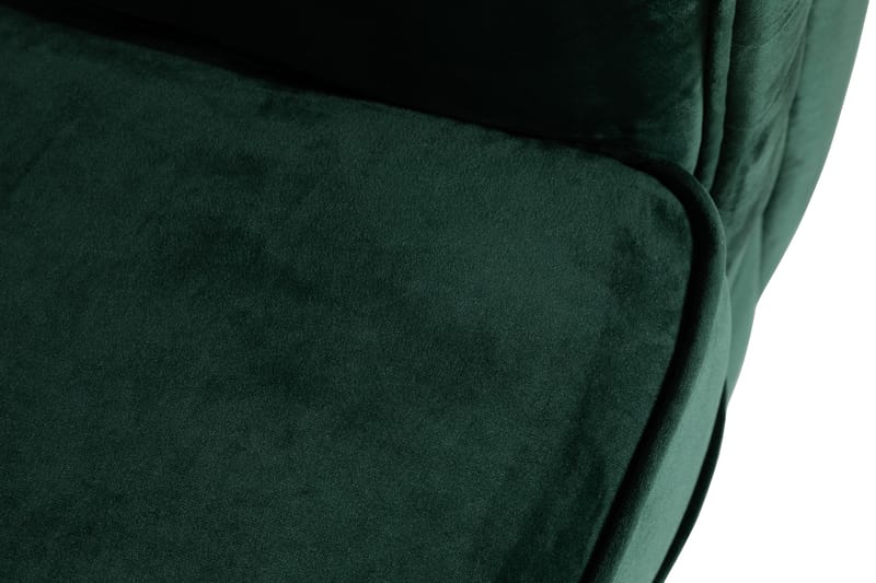 Chesterfield Lyx Stor behagelig dyp fløyelfotøyd – Fotøyd til stue - Mørkegrønn Fløyel - Møbler - Stoler & lenestoler - Lenestoler - Chesterfield lenestol