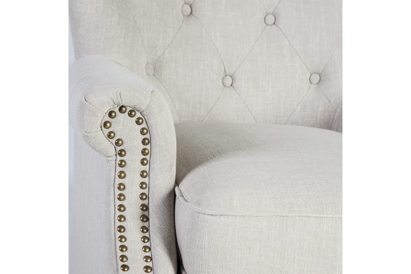 Lenestol HOLMES 78x80xH86cm beige - Møbler - Stoler & lenestoler - Lenestoler - Chesterfield lenestol