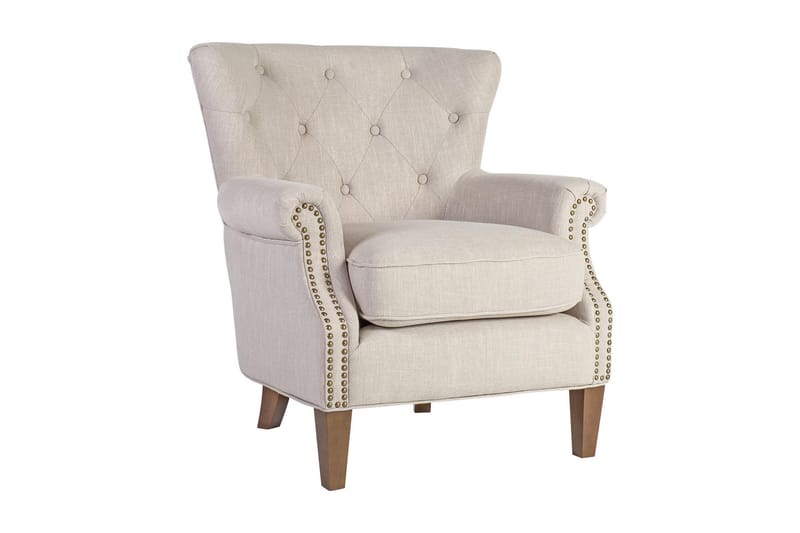 Lenestol HOLMES 78x80xH86cm beige - Møbler - Stoler & lenestoler - Lenestoler - Chesterfield lenestol