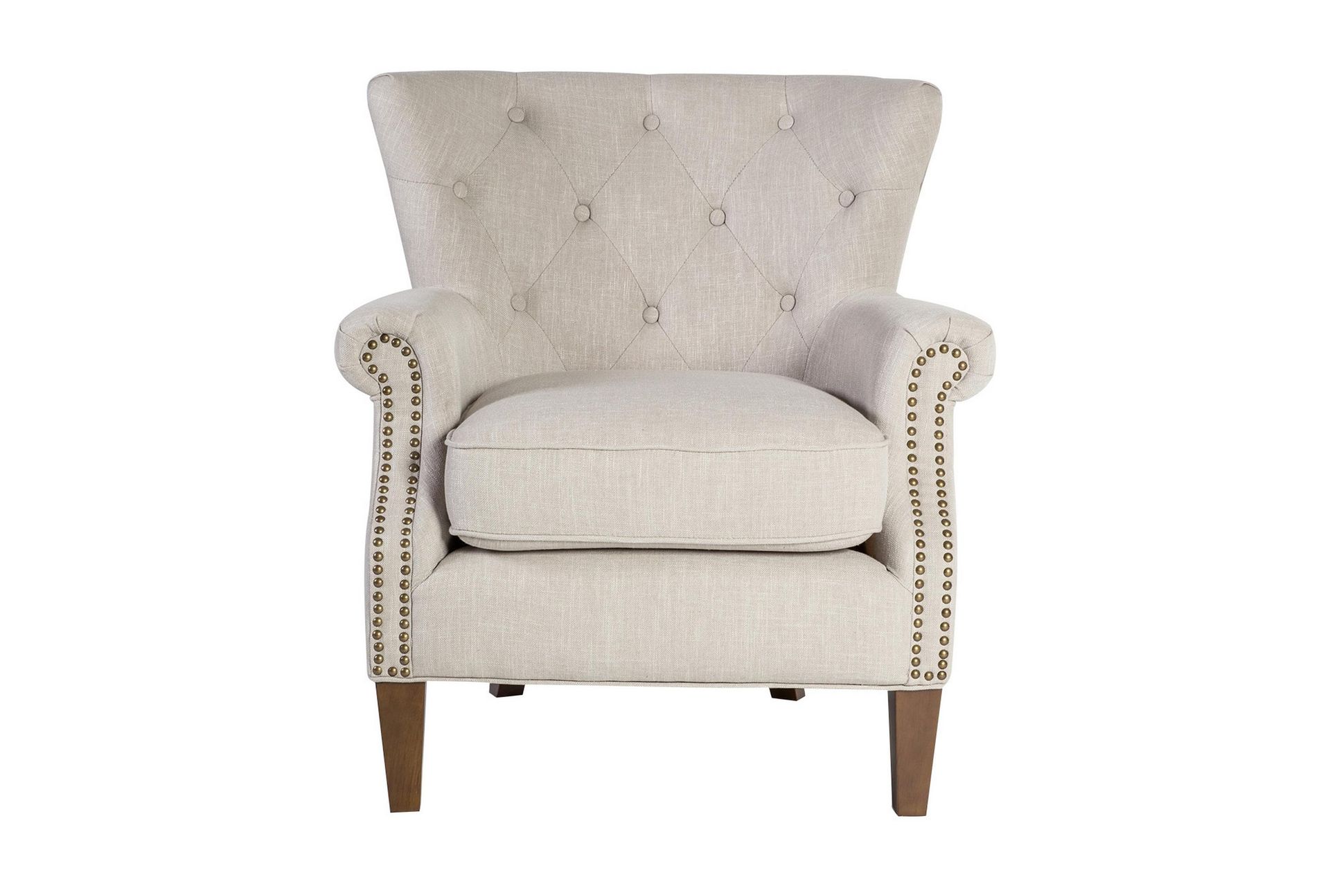 Lenestol HOLMES 78x80xH86cm beige - Møbler - Stoler & lenestoler - Lenestoler - Chesterfield lenestol
