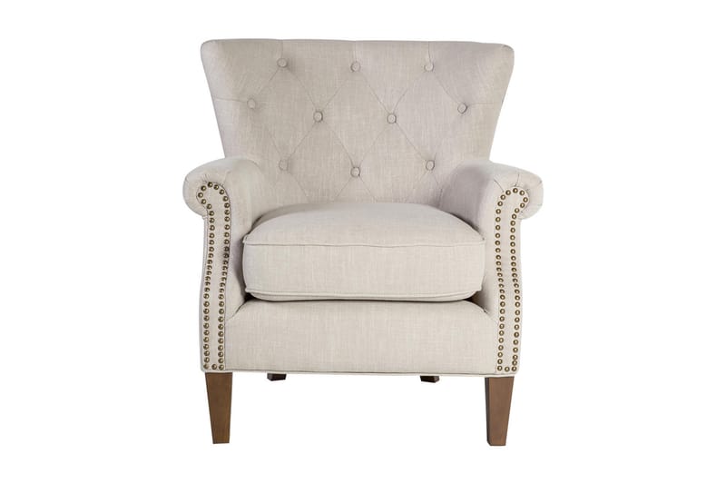 Lenestol HOLMES 78x80xH86cm beige - Møbler - Stoler & lenestoler - Lenestoler - Chesterfield lenestol