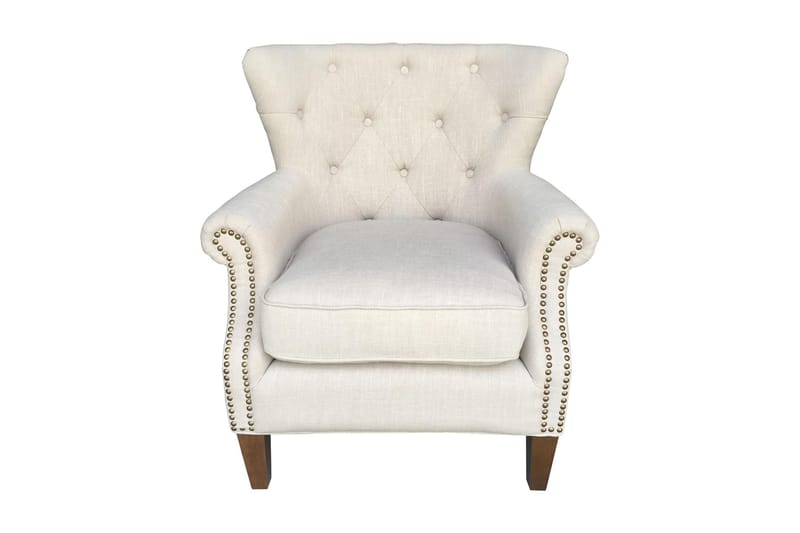 Lenestol HOLMES 78x80xH86cm beige - Møbler - Stoler & lenestoler - Lenestoler - Chesterfield lenestol