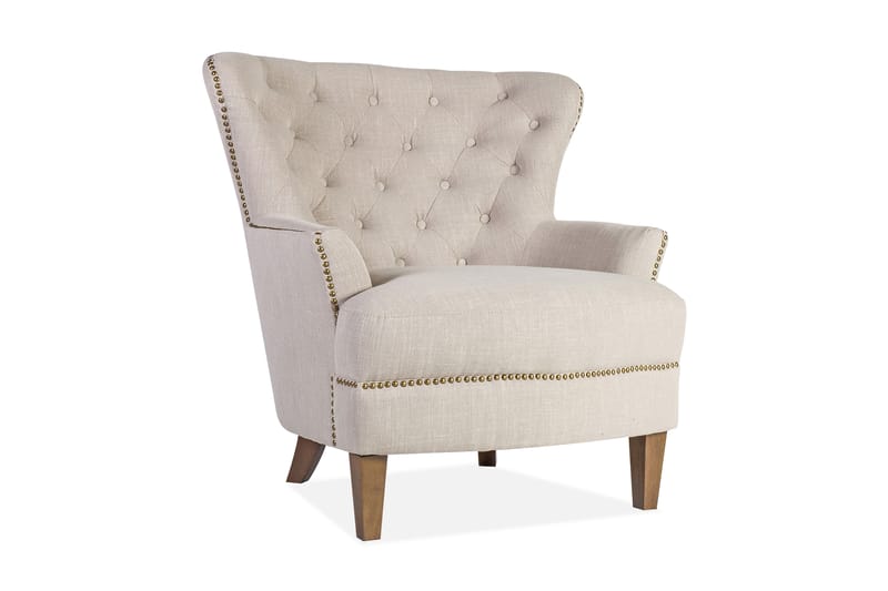 Lenestol HOLMES 79x85xH98cm beige - Møbler - Stoler & lenestoler - Lenestoler - Chesterfield lenestol