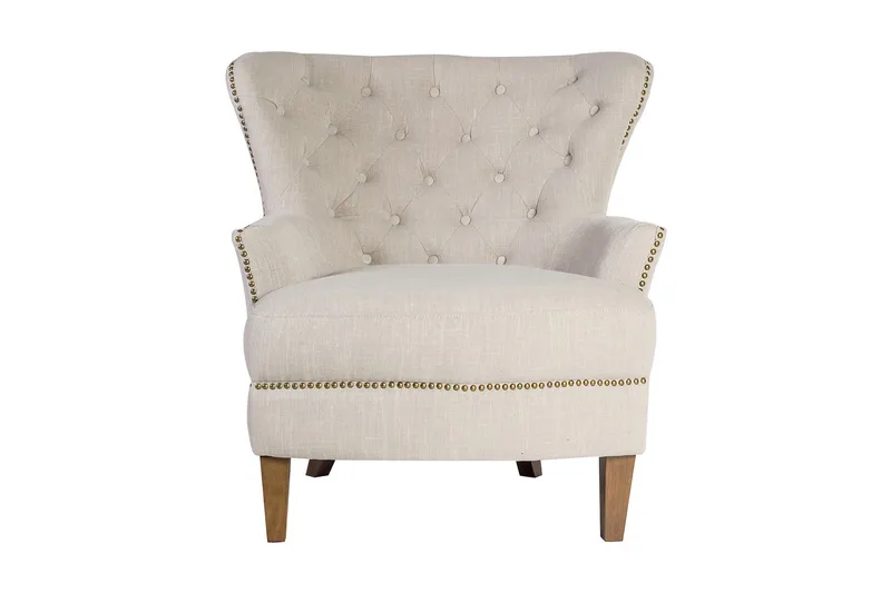 Lenestol HOLMES 79x85xH98cm beige - Møbler - Stoler & lenestoler - Lenestoler - Chesterfield lenestol