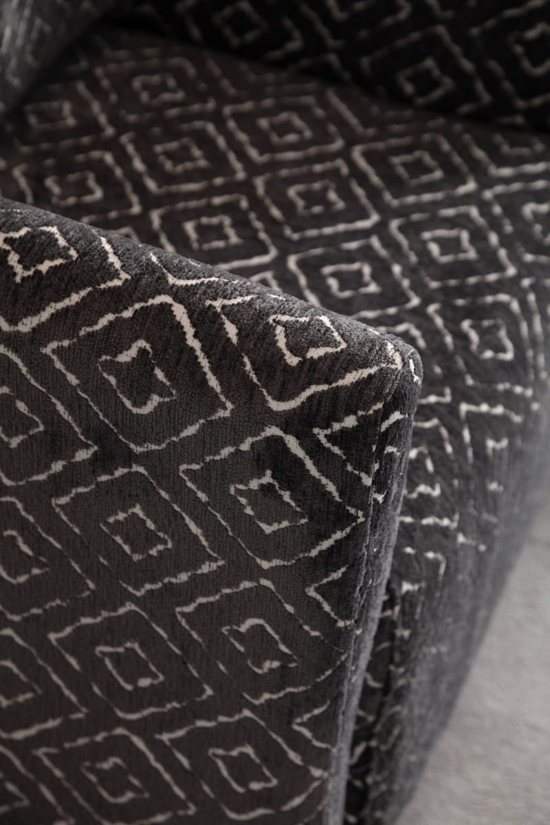 Childress lenestol Chenille - Svart / Hvit - Møbler - Stoler & lenestoler - Lenestoler