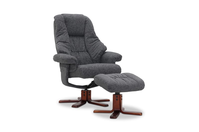 Comfy Lenestol med Snurr Tekstil - Grå - Møbler - Stoler & lenestoler - Lenestoler