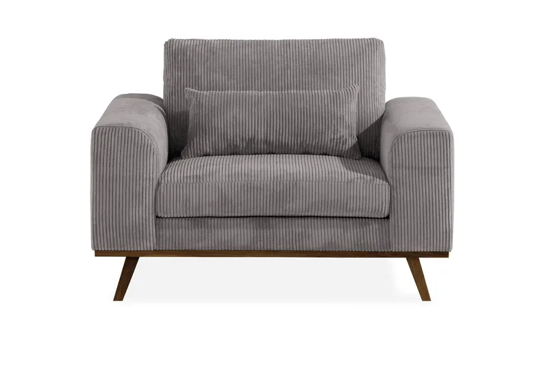 Copenhagen Lenestol Cordfløyel - Grå - Møbler - Stoler & lenestoler - Lenestoler