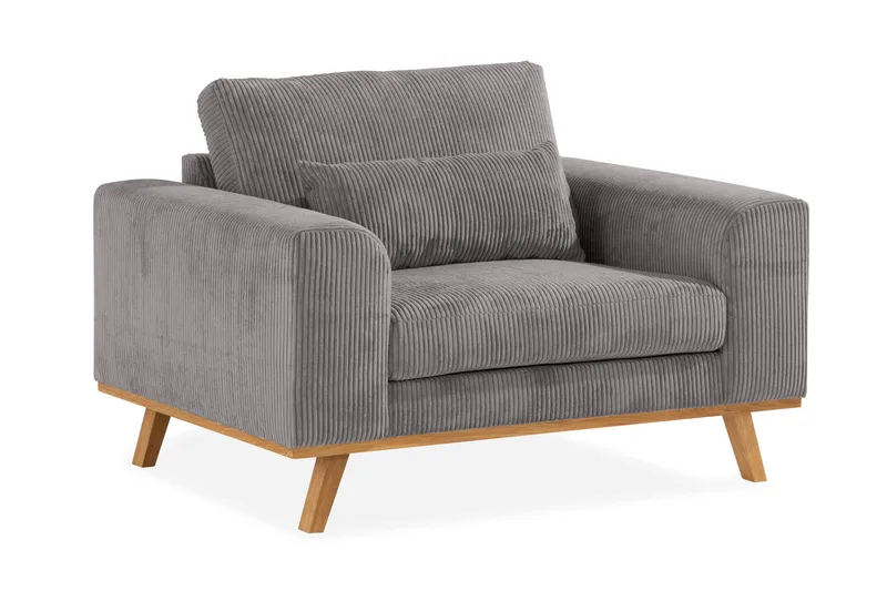Copenhagen Lenestol Cordfløyel - Grå - Møbler - Stoler & lenestoler - Lenestoler