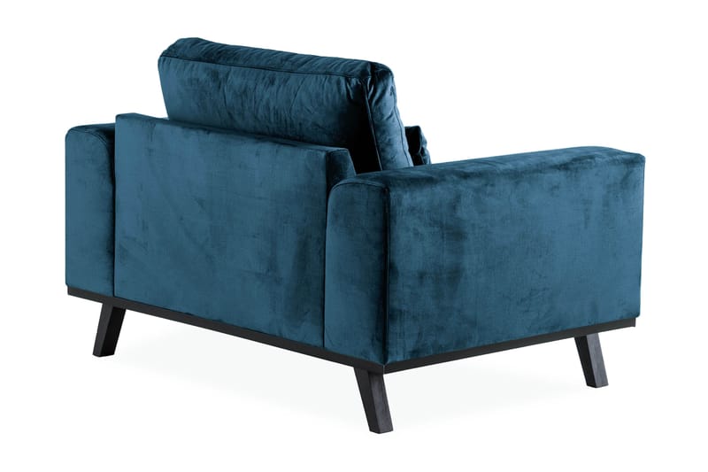 Copenhagen Lenestol Fløyel - Blå - Møbler - Stoler & lenestoler - Lenestoler
