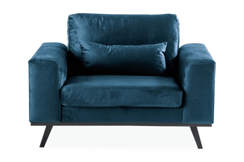 Copenhagen Lenestol Fløyel - Blå - Møbler - Stoler & lenestoler - Lenestoler