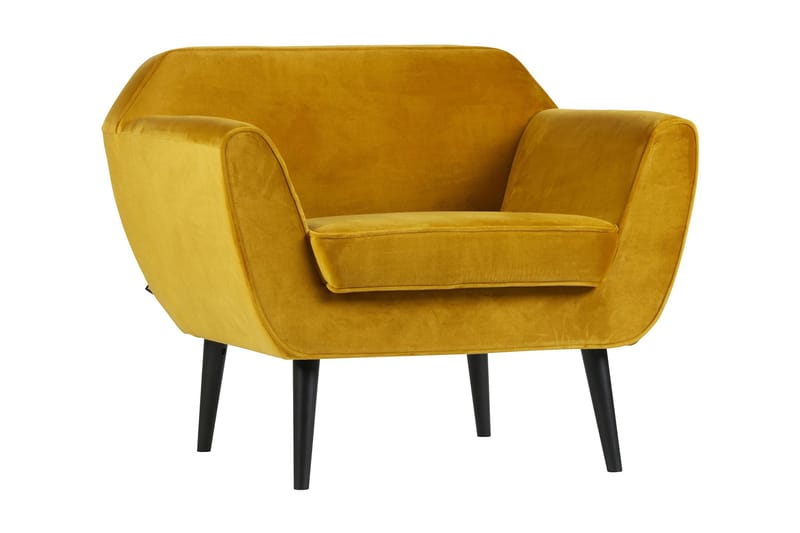 Corollos Fløyelslenestol - Oker - Møbler - Stoler & lenestoler - Lenestoler