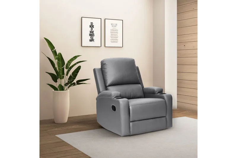 Dallas Lenestol - Grå - Møbler - Stoler & lenestoler - Lenestoler - Recliner & kinostol