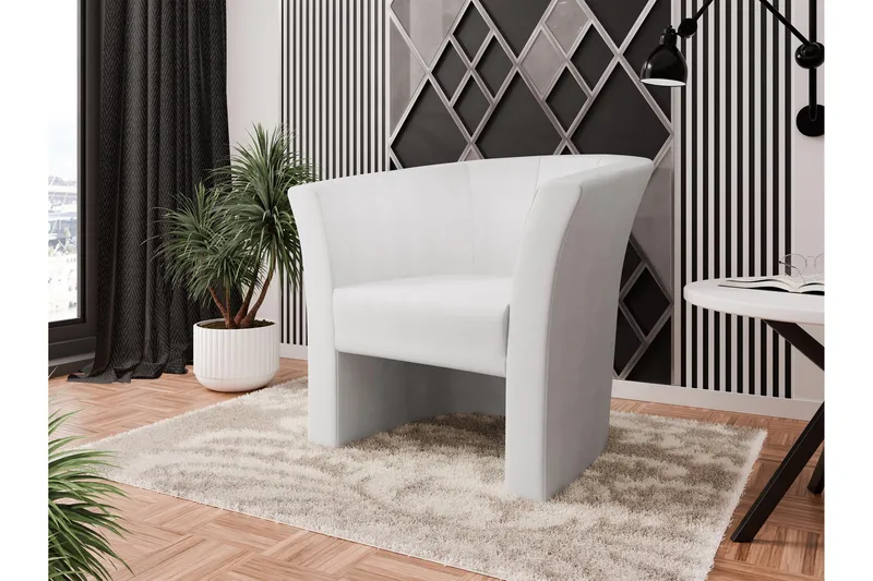 Dynir Klubblenestol - Hvit - Møbler - Stoler & lenestoler - Lenestoler - Klubblenestol