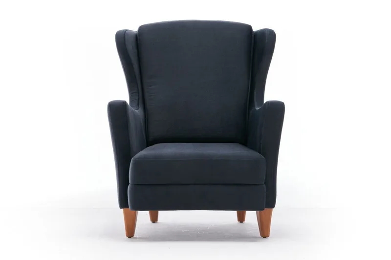 Edgara Lenestol - Fløyel/Antrasitt/Natur - Møbler - Stoler & lenestoler - Lenestoler