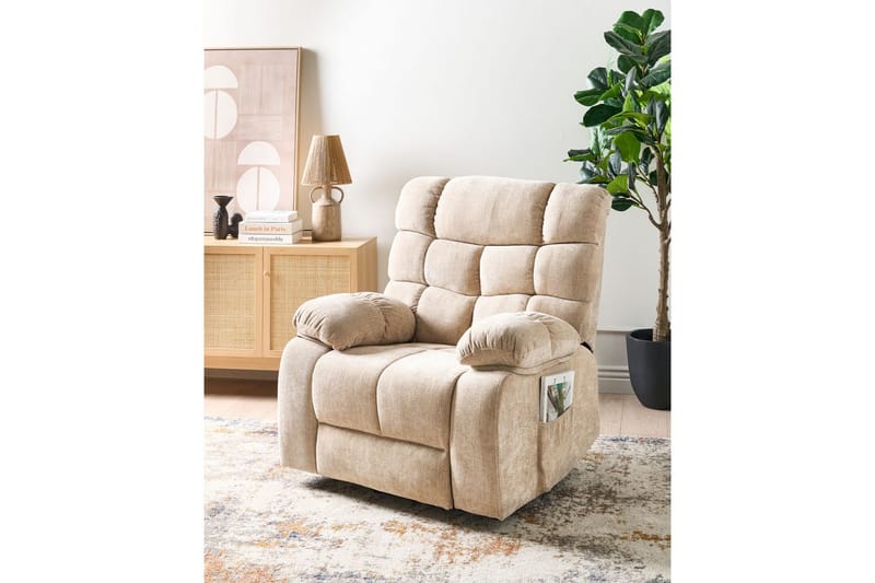 Elektrisk reclinerstol Ares Beige - Beige - Møbler - Stoler & lenestoler - Lenestoler - Liggestol