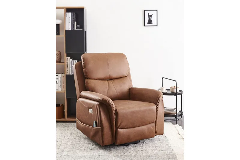 Elektrisk reclinerstol Glorie Brun - Brun - Møbler - Stoler & lenestoler - Lenestoler - Massasjestol