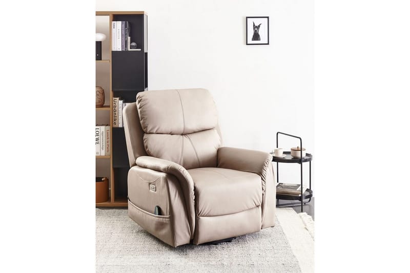 Elektrisk reclinerstol Glorie Grå - Grå - Møbler - Stoler & lenestoler - Lenestoler - Massasjestol