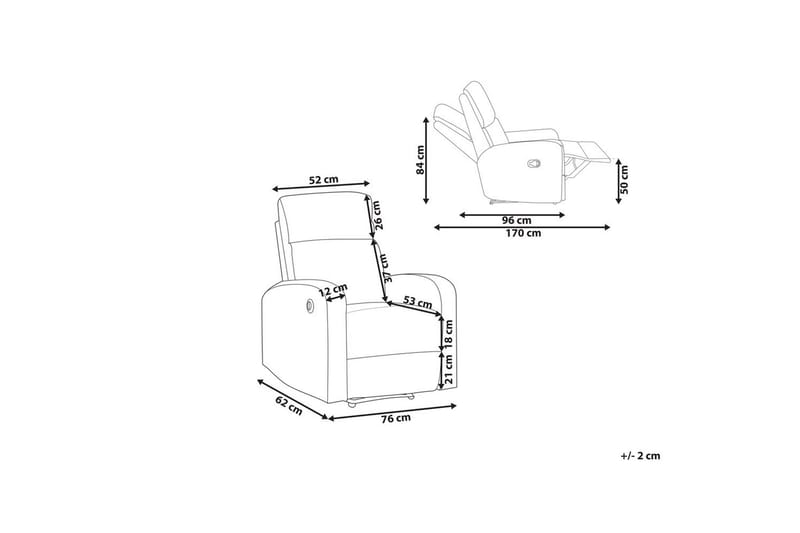 Elektrisk reclinerstol Verdal Elektrisk Beige - Beige - Møbler - Stoler & lenestoler - Lenestoler - Liggestol