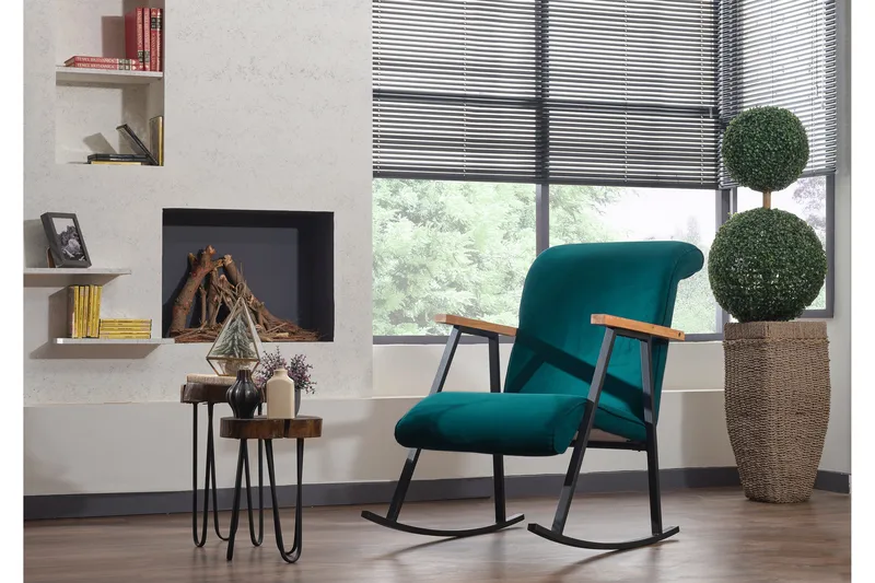 Elinore Gyngestol - Blågrønn - Møbler - Stoler & lenestoler - Gyngestoler