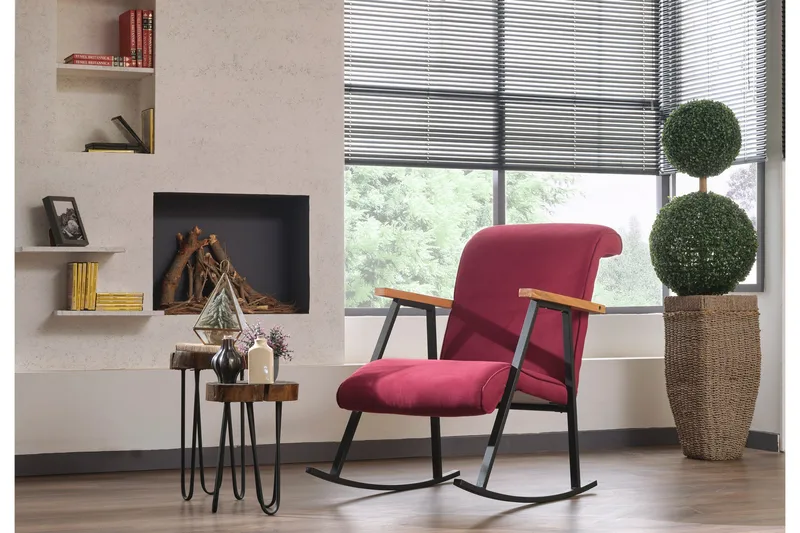 Elinore Gyngestol - Burgunder - Møbler - Stoler & lenestoler - Gyngestoler