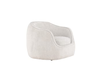 Elio Moderne Rund Lenestol i Stoff - Lys Beige - Møbler - Stoler & lenestoler - Lenestoler