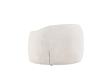 Elio Moderne Rund Lenestol i Stoff - Lys Beige - Møbler - Stoler & lenestoler - Lenestoler