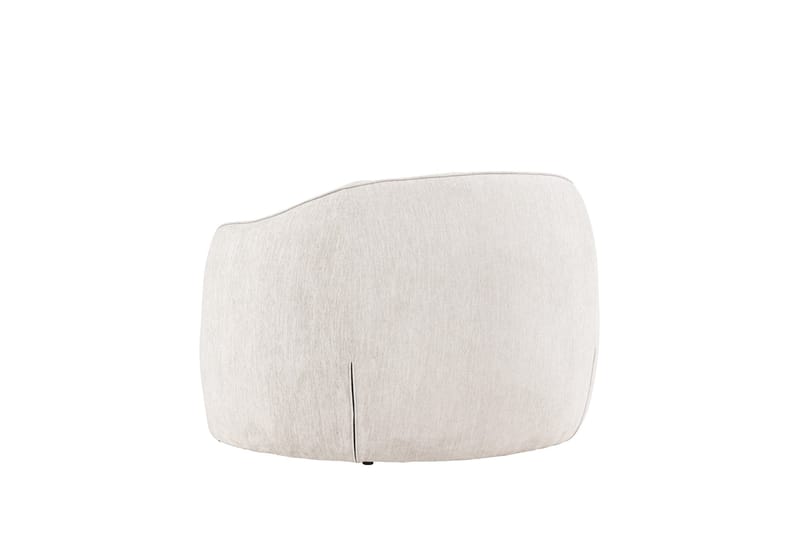 Elio Moderne Rund Lenestol i Stoff - Lys Beige - Møbler - Stoler & lenestoler - Lenestoler