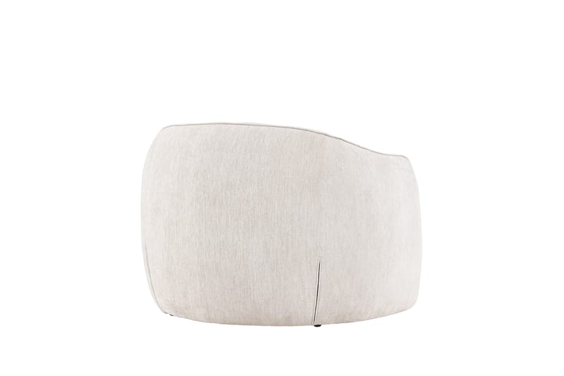 Elio Moderne Rund Lenestol i Stoff - Lys Beige - Møbler - Stoler & lenestoler - Lenestoler
