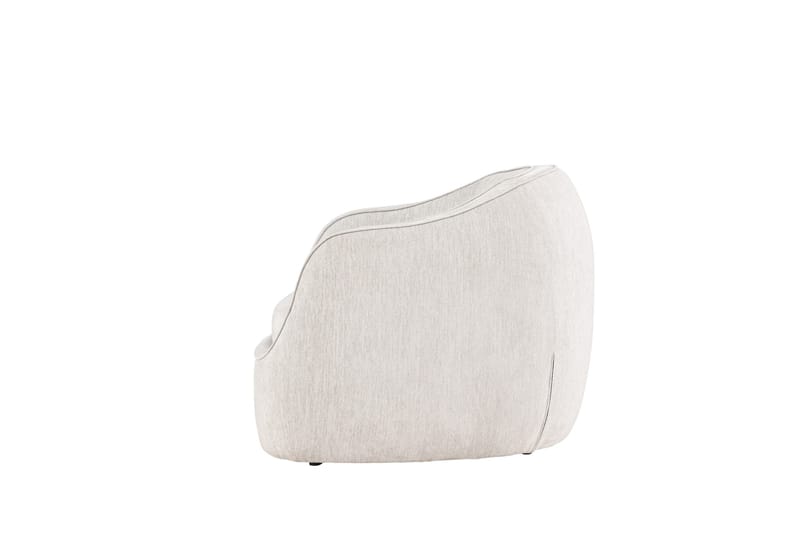 Elio Moderne Rund Lenestol i Stoff - Lys Beige - Møbler - Stoler & lenestoler - Lenestoler