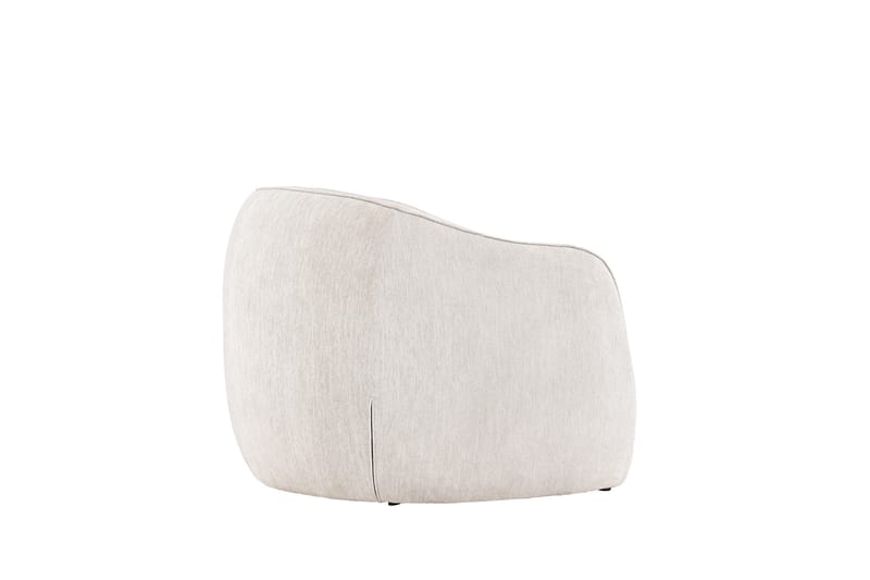 Elio Moderne Rund Lenestol i Stoff - Lys Beige - Møbler - Stoler & lenestoler - Lenestoler