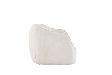 Elio Moderne Rund Lenestol i Stoff - Lys Beige - Møbler - Stoler & lenestoler - Lenestoler