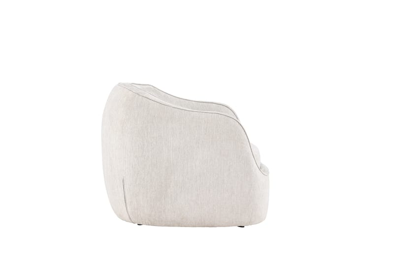 Elio Moderne Rund Lenestol i Stoff - Lys Beige - Møbler - Stoler & lenestoler - Lenestoler