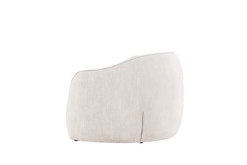 Elio Moderne Rund Lenestol i Stoff - Lys Beige - Møbler - Stoler & lenestoler - Lenestoler