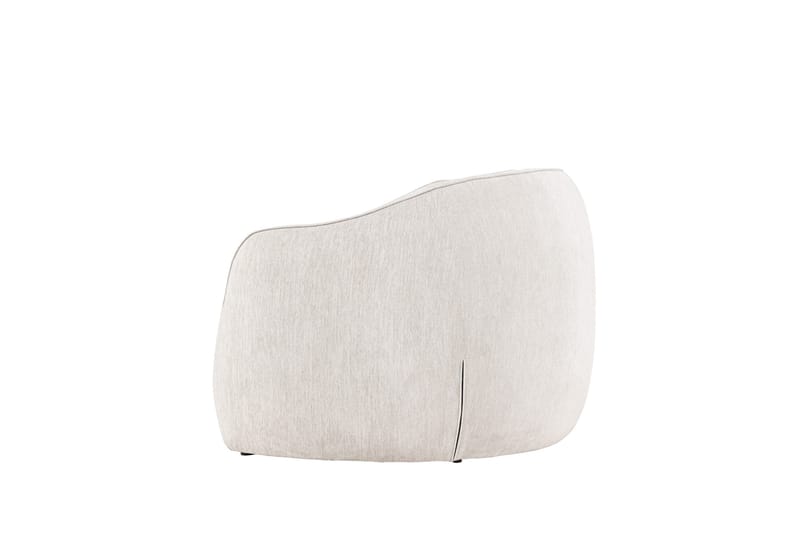 Elio Moderne Rund Lenestol i Stoff - Lys Beige - Møbler - Stoler & lenestoler - Lenestoler