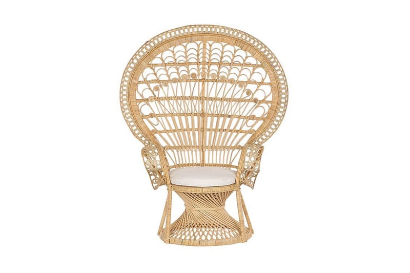 Emmanuelle Stol Påfugl - Rotting/Beige - Møbler - Stoler & lenestoler - Lenestoler