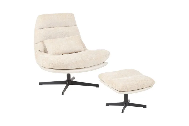 Fåtölj Beige, Svart