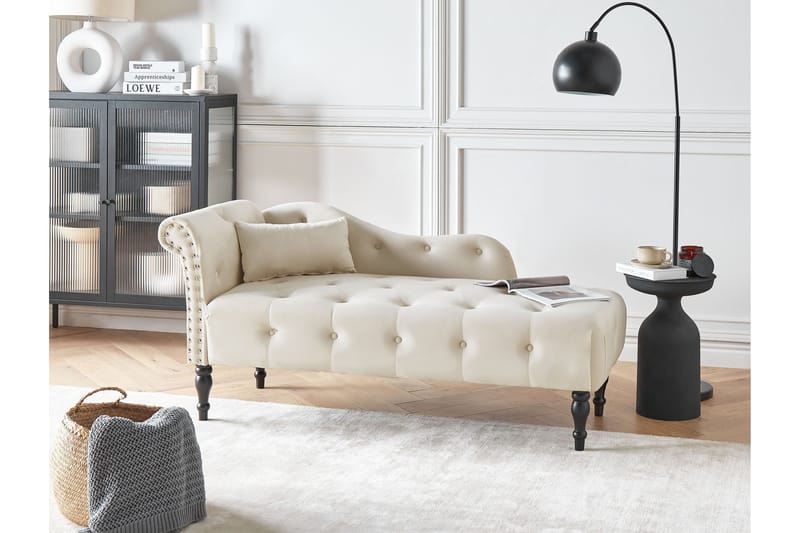 Frostorp Sjeselong 152 cm - Beige/Svart - Møbler - Stoler & lenestoler - Lenestoler - Sjeselonglenestol & divanlenestol