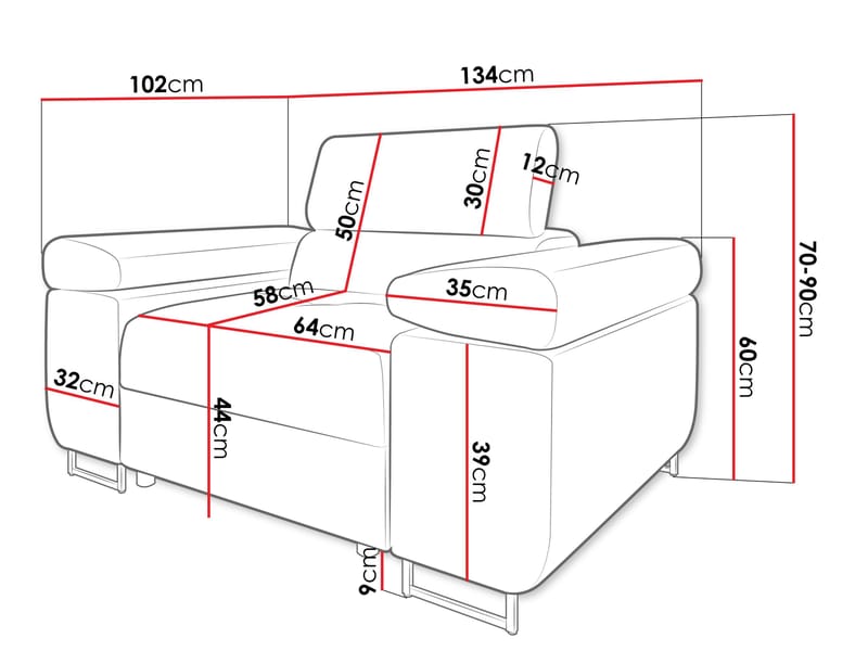 Gabina Lenestol - svart - Møbler - Stoler & lenestoler - Lenestoler
