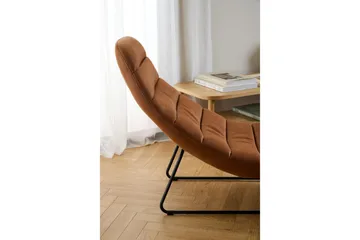 Greenmont Sjeselong 63 cm - Brun - Møbler - Stoler & lenestoler - Lenestoler - Lenestol skinn
