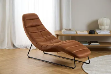Greenmont Sjeselong 63 cm - Brun - Møbler - Stoler & lenestoler - Lenestoler - Lenestol skinn