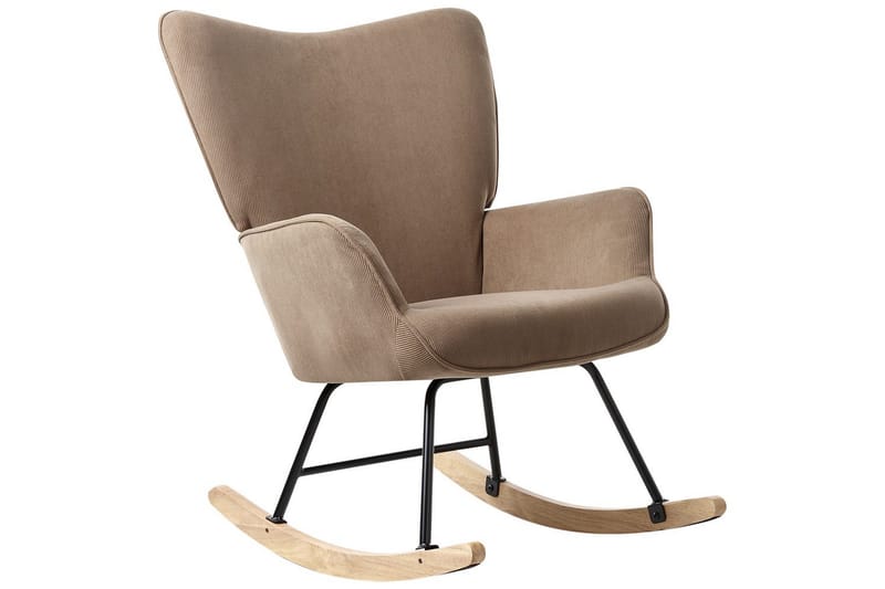 Gyngestol Arset Beige/svart/lyst tre - Beige/svart/lyst tre - Møbler - Stoler & lenestoler - Lenestoler