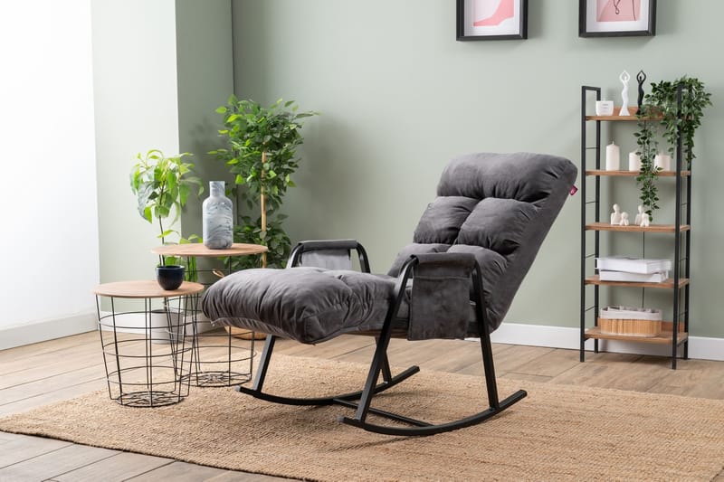 Gyngestol Atelier Del Sofa Lena Single (60 x 60 x 70 cm) Grå - Møbler - Stoler & lenestoler - Lenestoler