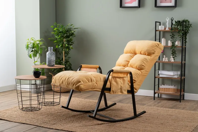 Gyngestol Atelier Del Sofa Lena Single (60 x 60 x 70 cm) Sennep - Møbler - Stoler & lenestoler - Lenestoler