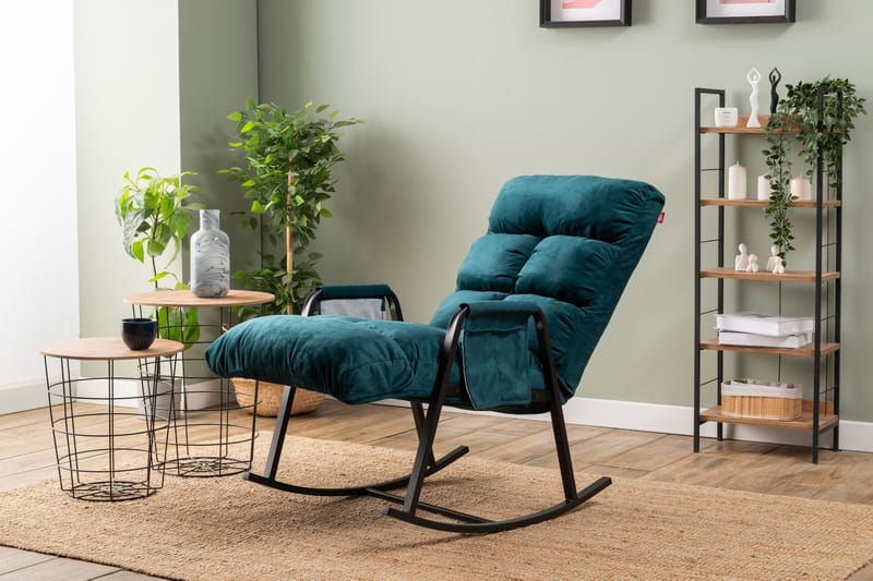 Gyngestol Atelier Del Sofa Lena Single (60 x 60 x 70 cm) Petrol Green - Møbler - Stoler & lenestoler - Lenestoler