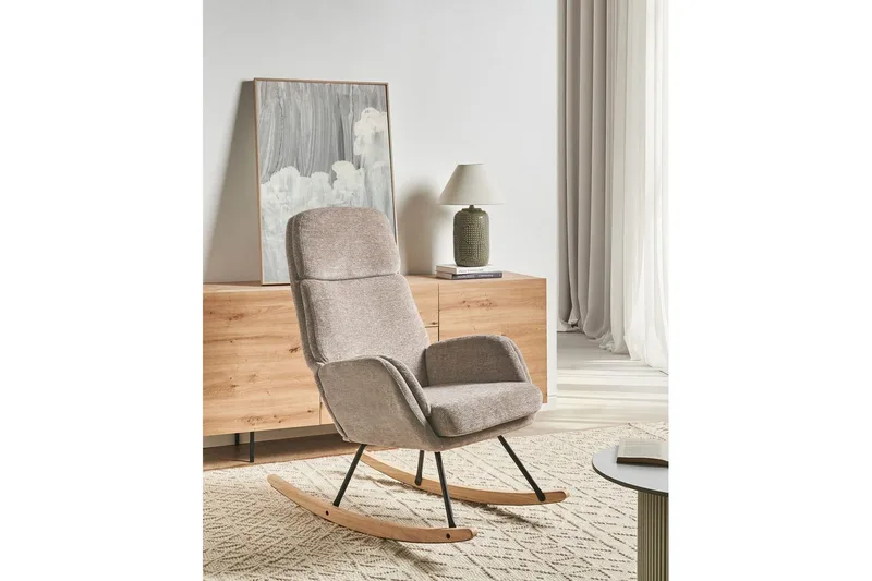 Gyngestol Kvelia - Beige, brun, svart - Møbler - Stoler & lenestoler - Lenestoler